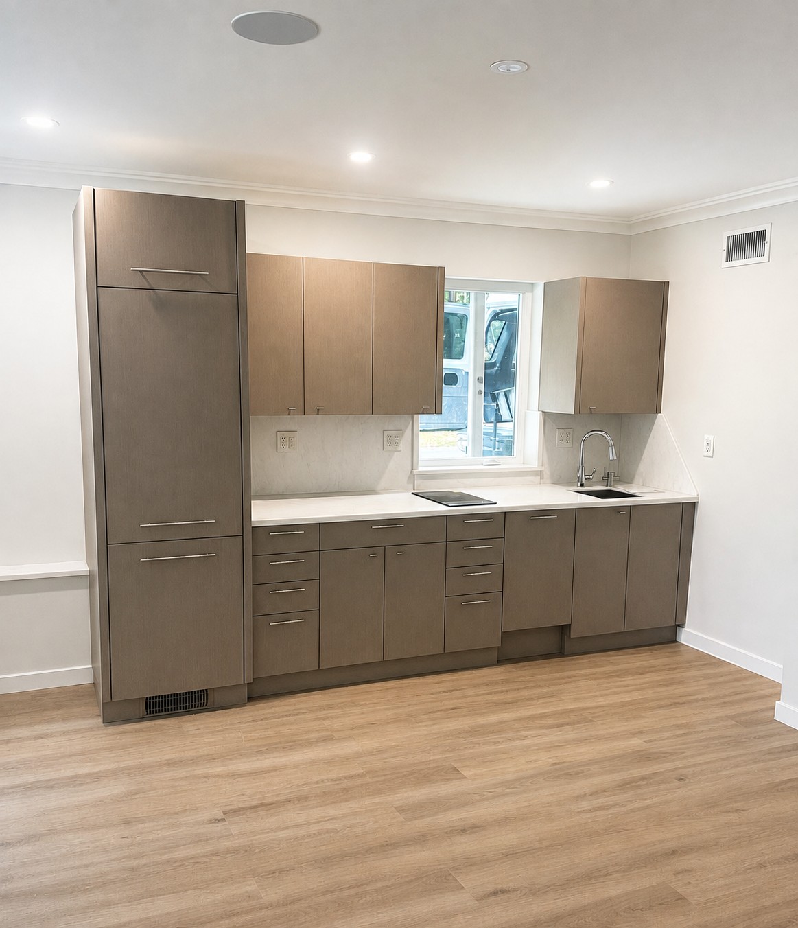 Custom Kitchen Cabinets and Built-In Wardrobe Project in Brighton Beach, Brooklyn